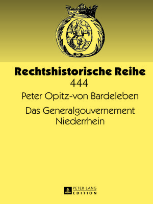 cover image of Das Generalgouvernement Niederrhein